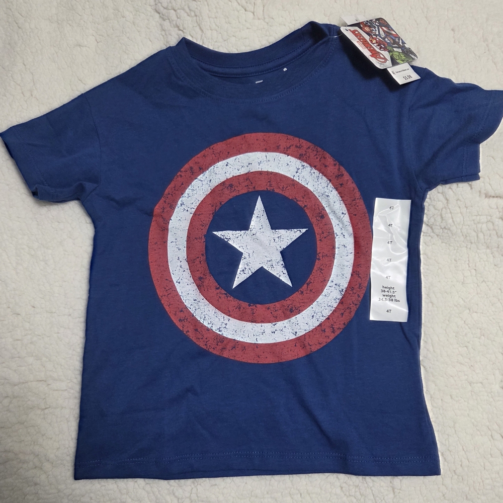 Blue Captain America T-Shirt
